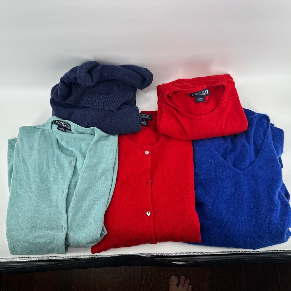 100% Cashmere Sweater Cutter Lot Damaged Upcycle Crafts Flaws 3lbs 7oz -5 PC